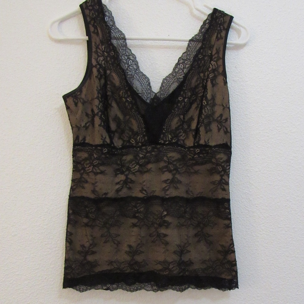 Black lace camisole top